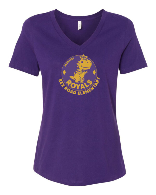 Rex Road Women’s V-Neck Tee - Image 2