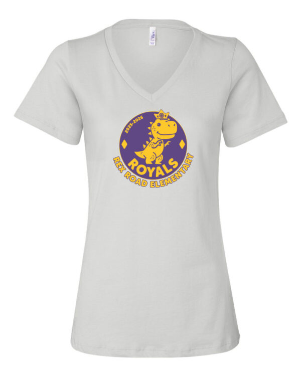 Rex Road Women’s V-Neck Tee - Image 3