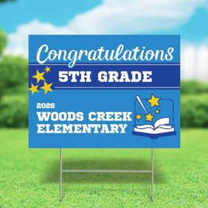Woods Creek 2026 5th Grade Yard Sign
