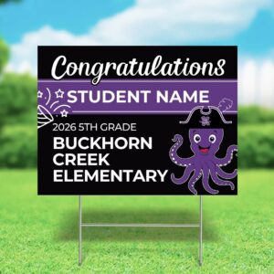 Buckhorn Creek 2026 5th Grade Yard Sign (Customizable)