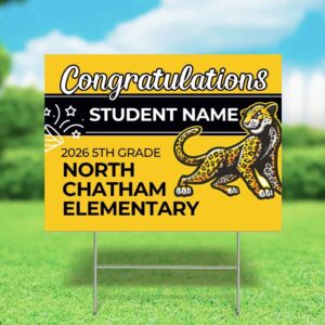 North Chatham 2026 5th Grade Yard Sign (Customizable)