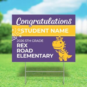 Rex Road 2026 5th Grade Yard Sign (Customizable)