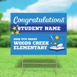 Woods Creek 2026 5th Grade Yard Sign (Customizable)