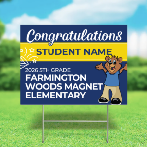 Farmington Woods 2026 5th Grade Yard Sign (Customizable)