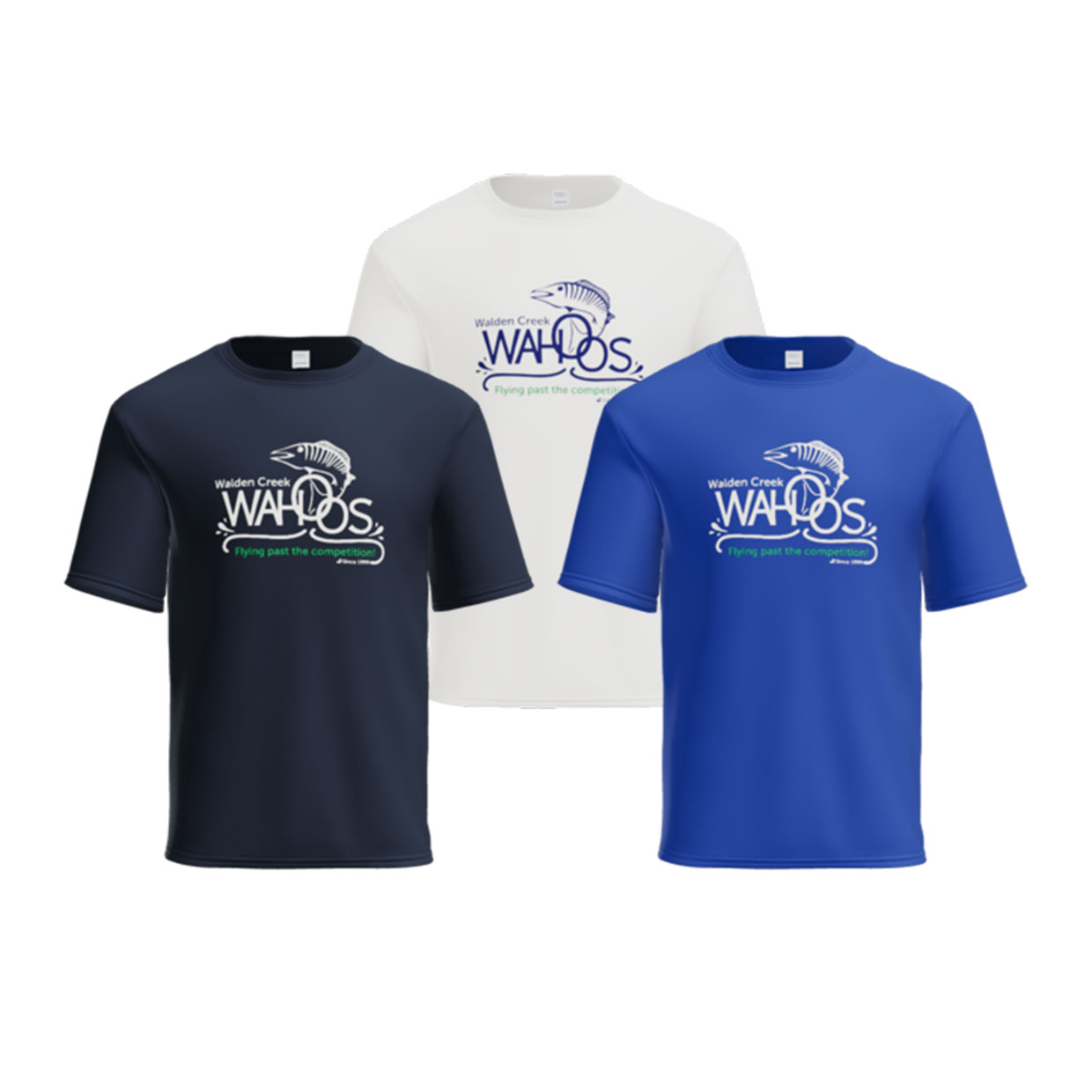 Wahoos Performance Fish Logo Tee